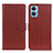 Funda de Cuero Cartera con Soporte Carcasa A03D para Motorola Moto E22 Marron