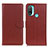 Funda de Cuero Cartera con Soporte Carcasa A03D para Motorola Moto E30 Marron