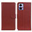 Funda de Cuero Cartera con Soporte Carcasa A03D para Motorola Moto Edge 30 Lite 5G Marron