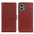 Funda de Cuero Cartera con Soporte Carcasa A03D para Motorola Moto G 5G (2023) Marron