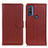 Funda de Cuero Cartera con Soporte Carcasa A03D para Motorola Moto G Pure Marron