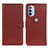 Funda de Cuero Cartera con Soporte Carcasa A03D para Motorola Moto G31 Marron