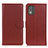 Funda de Cuero Cartera con Soporte Carcasa A03D para Nokia C02 Marron