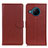 Funda de Cuero Cartera con Soporte Carcasa A03D para Nokia X100 5G Marron