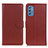 Funda de Cuero Cartera con Soporte Carcasa A03D para Samsung Galaxy M52 5G Marron