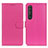 Funda de Cuero Cartera con Soporte Carcasa A03D para Sony Xperia 1 III Rosa Roja