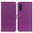 Funda de Cuero Cartera con Soporte Carcasa A03D para Sony Xperia 10 III Lite Morado