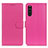 Funda de Cuero Cartera con Soporte Carcasa A03D para Sony Xperia 10 III Rosa Roja