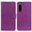 Funda de Cuero Cartera con Soporte Carcasa A03D para Sony Xperia 5 III Morado