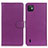 Funda de Cuero Cartera con Soporte Carcasa A03D para Wiko Y82 Morado