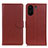 Funda de Cuero Cartera con Soporte Carcasa A03D para Xiaomi Redmi 13C Marron