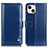 Funda de Cuero Cartera con Soporte Carcasa A04 para Apple iPhone 13 Azul