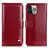 Funda de Cuero Cartera con Soporte Carcasa A04 para Apple iPhone 14 Pro Max Rojo