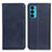 Funda de Cuero Cartera con Soporte Carcasa A04D para Motorola Moto Edge 20 5G Azul