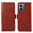 Funda de Cuero Cartera con Soporte Carcasa A04D para Motorola Moto G14 Marron