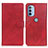 Funda de Cuero Cartera con Soporte Carcasa A04D para Motorola Moto G31 Rojo