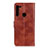 Funda de Cuero Cartera con Soporte Carcasa A04D para Motorola Moto One Fusion Plus Marron