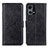 Funda de Cuero Cartera con Soporte Carcasa A04D para Oppo F21 Pro 4G Negro