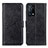 Funda de Cuero Cartera con Soporte Carcasa A04D para Oppo K9 5G Negro