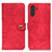 Funda de Cuero Cartera con Soporte Carcasa A04D para Samsung Galaxy A04s Rojo