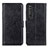 Funda de Cuero Cartera con Soporte Carcasa A04D para Sony Xperia 1 III Negro