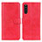 Funda de Cuero Cartera con Soporte Carcasa A04D para Sony Xperia 10 III Lite Rojo