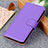 Funda de Cuero Cartera con Soporte Carcasa A04D para Xiaomi Poco C65 Morado