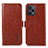 Funda de Cuero Cartera con Soporte Carcasa A04D para Xiaomi Poco F5 5G Marron