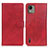 Funda de Cuero Cartera con Soporte Carcasa A05D para Nokia C110 Rojo