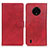 Funda de Cuero Cartera con Soporte Carcasa A05D para Nokia C200 Rojo