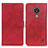 Funda de Cuero Cartera con Soporte Carcasa A05D para Nokia C21 Rojo