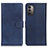 Funda de Cuero Cartera con Soporte Carcasa A05D para Nokia G21 Azul