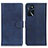 Funda de Cuero Cartera con Soporte Carcasa A05D para Oppo A16 Azul