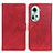 Funda de Cuero Cartera con Soporte Carcasa A05D para Oppo Reno11 5G Rojo