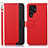 Funda de Cuero Cartera con Soporte Carcasa A05D para Samsung Galaxy S24 Ultra 5G Rojo