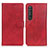 Funda de Cuero Cartera con Soporte Carcasa A05D para Sony Xperia 1 III Rojo