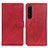 Funda de Cuero Cartera con Soporte Carcasa A05D para Sony Xperia 1 IV SO-51C Rojo