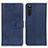 Funda de Cuero Cartera con Soporte Carcasa A05D para Sony Xperia 10 III SO-52B Azul