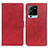 Funda de Cuero Cartera con Soporte Carcasa A05D para Vivo V25 Pro 5G Rojo