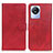 Funda de Cuero Cartera con Soporte Carcasa A05D para Vivo Y02 Rojo