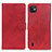 Funda de Cuero Cartera con Soporte Carcasa A05D para Wiko Y82 Rojo