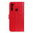 Funda de Cuero Cartera con Soporte Carcasa A06D para Motorola Moto One Fusion Plus Rojo