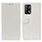 Funda de Cuero Cartera con Soporte Carcasa A06D para Oppo F19 Blanco