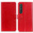 Funda de Cuero Cartera con Soporte Carcasa A06D para Sony Xperia 1 III Rojo