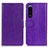 Funda de Cuero Cartera con Soporte Carcasa A06D para Sony Xperia 5 III Morado