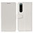 Funda de Cuero Cartera con Soporte Carcasa A06D para Sony Xperia 5 III SO-53B Blanco