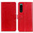 Funda de Cuero Cartera con Soporte Carcasa A06D para Sony Xperia 5 III SO-53B Rojo