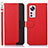 Funda de Cuero Cartera con Soporte Carcasa A06D para Xiaomi Mi 12S 5G Rojo
