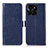 Funda de Cuero Cartera con Soporte Carcasa A07D para Huawei Honor X6a Azul