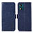 Funda de Cuero Cartera con Soporte Carcasa A07D para Motorola Moto E13 Azul